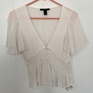 Forever 21 size S White Blouse